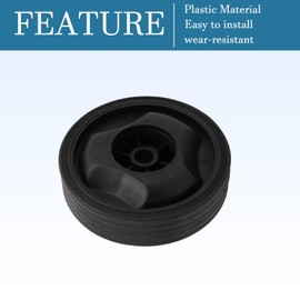 QUARKZMAN 115 x 42mm Luftkompressor Rad x 1Stk Plastik für Luftkompressor und Gerätewagen [Schwarz]