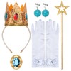 GHGMAO 5pcs Princess Peach Crown Accessories Kit for Girls Include