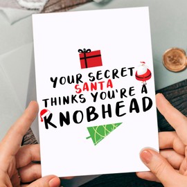 Secret Santa Funny Greeting Card Christmas Xmas Secret Santa Father Christmas Card