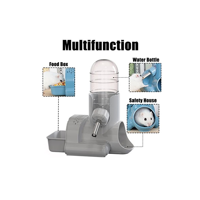 Botella de Agua para hámster 3 en 1, dispensador de