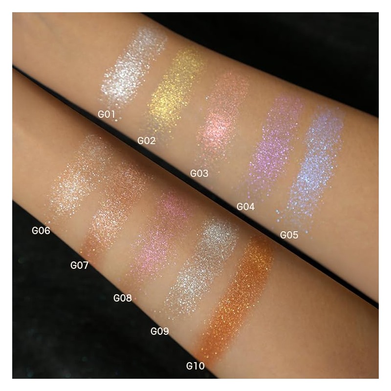 Pink Shimmer Highlighter Makeup, Natural Peach Blush Highlight Palette, Silky