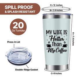 WFSJRED Gifts For Wife, Anniversary Romantic,Tumbler 20oz Drinking Mug for Women, Mothers Day for Wives (My WIFE)