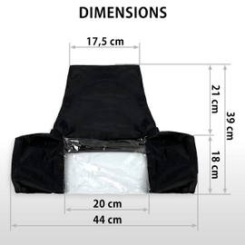 MyGadget Camera Rain Cover with Transparent Window for Lenses up to 18 cm Diameter Cover for SLR Cameras such as Nikon I Canon I Sony