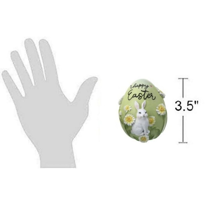 The Bridge Collection Happy Easter Bunny Egg-Shaped Figurine