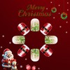 RIICFDD Christmas Press on Nails Short Square Fake Nails Red