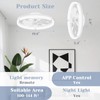 JOFIOS Ceiling Fans with Lights,19.7" Flush Mount Ceiling Fan with