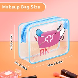 Gfhzdmf Rn Nurse Gifts for Women Makeup Bag Registered Nurse Appreciation Gift for Her Sister Friend Transparent Cosmetic Bag Nursing Student Graduation Present Christmas Birthday Retirement Present