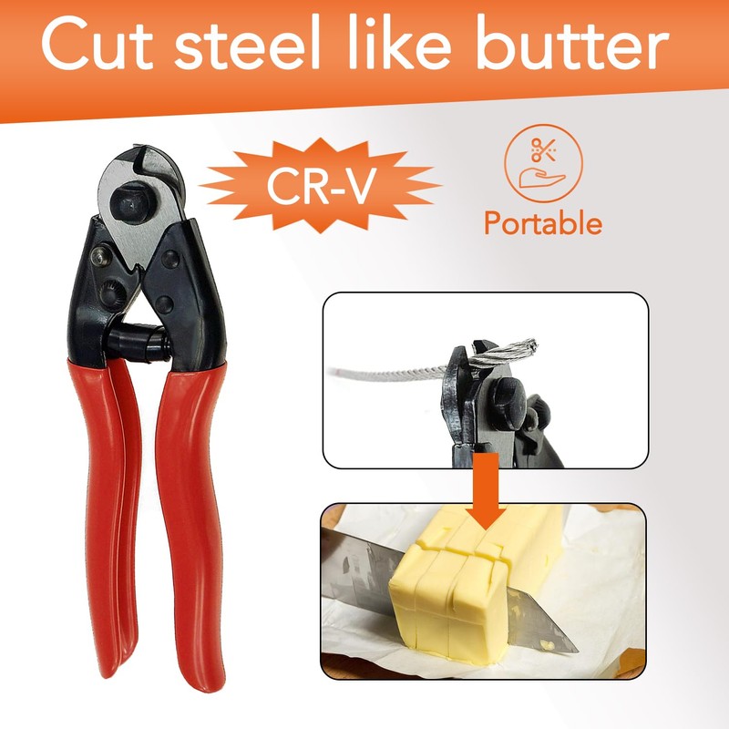 Guanlotion Cable Cutter Wire Cutter Heavy Duty up to 5/32"
