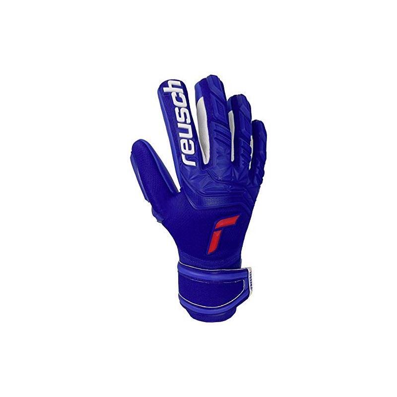 Reusch Attractive Freegel Unisex Goalkeeper Gloves Silver Deep Blue/Deep Blue