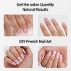 Vansiho Uñas Postizas Francesas de Gel Rosa, Uñas Postizas Cortas