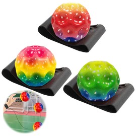 Set of 3 Moon Balls with 6.3 cm Diameter, Bouncing Lightweight Jumping Balls for Wrist Training, Stress Relief, Sports and Fun for Adults and Children