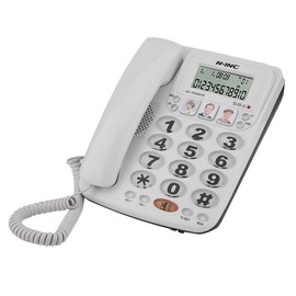 Mavis Laven Corded Telephone with Caller ID, Desk Telephone, Corded Telephone with Two Lines and Hands-Free Function, Speed Dial, Landline for Home Users/Office