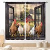 TKUYO - Cortinas de cocina con gallo, rural, rural, diseño