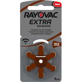 Rayovac Extra Type 312 Hearing Aid Batteries Zinc Air P312 PR41 ZL3 Pack of 60