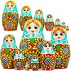 AEVVV Russian Nesting Dolls Set of 7 pcs - Matryoshka