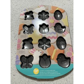 WILTON 12-Cavity Cookie Shapes Pan Easter & Spring Cookies (210500611) New