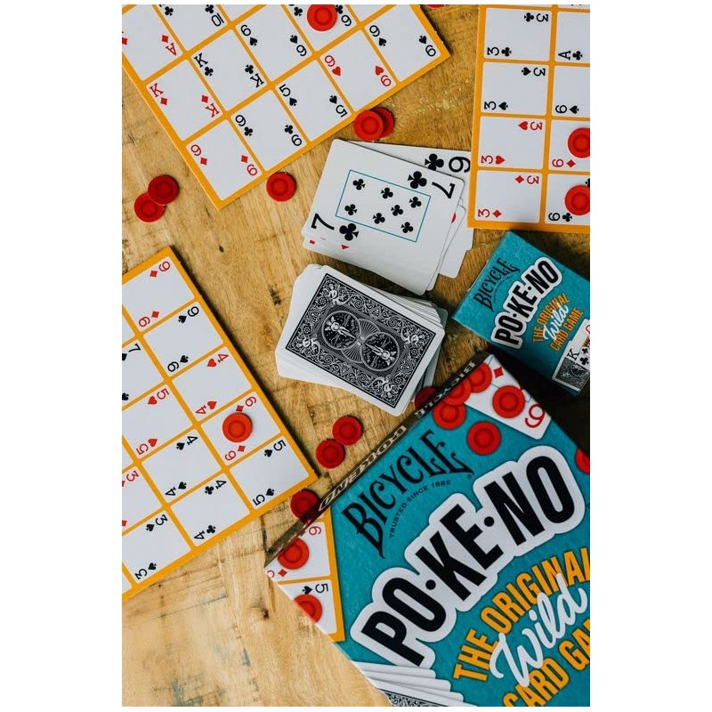 Bicycle Pokeno Card Game Set with Deck, Scoreboards & Chips,