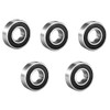 5 Pack Deep Groove Ball Bearing Double Side Rubber Sealed