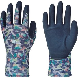 Twaron SG-R102 Natural Rubber Backless Gloves, Blur Pattern Blue, LL SG-R102-LL Blur Blue