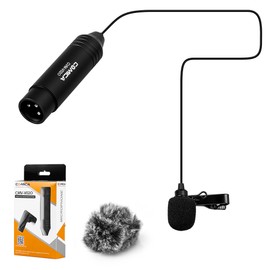 COMICA CVM-V02O Omnidirectional Lavalier Lapel Microphone Condenser Mic XLR Plug Supports 48V Phantom Power Compatible with Camcorders Video Recording