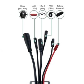 22A Electric Bike Controller DC 36V 48V Controller with Waterproof Connector Light Wire for 500W Motor