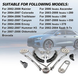 INGKAN Engine Timing Chain Kit TK10880 Fits for 2006-2011 Azera Entourage Genesis Santa Fe Sonata Sorento Sedona 3.3L 3.5L 3.8L G6DB G6DC G6CD G6DA TK10880 Timing Chain Replacement Parts