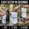 2L Collapsible Water Bag, 28mm Thread Compatible with Sawyer Squeeze