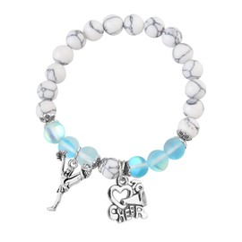 FUSTMW Cheer Charm Bracelet Cheerleading Gifts You Are Braver Than You Believe Bangle Bracelet Cheer Jewelry for Cheerleaders Cheer Coaches or Team, Stainless Steel, no gemstone
