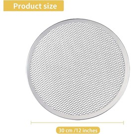 WeeGoo 4 Pack 12 inch Pizza Screen for Oven Non Stick Pan with Holes, Aluminum Mesh Pizza Baking Trays for Kitchen, Seamless Rim