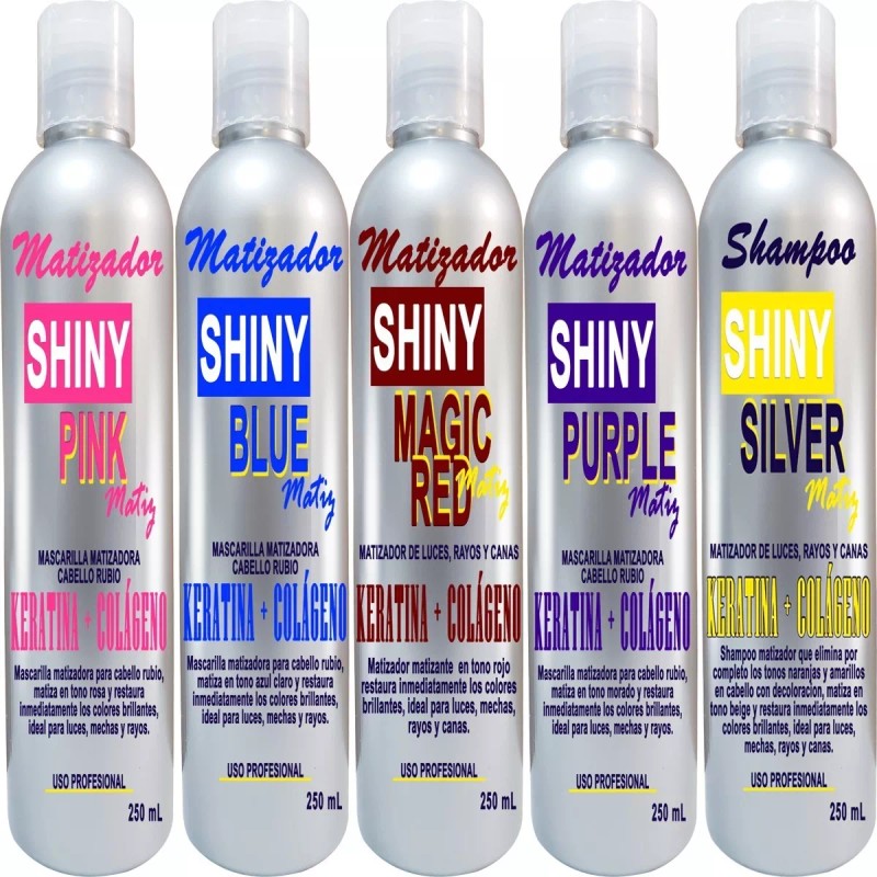 VIVONATURAL Kit De Matizadores Azul, Morado, Plata, Rojo, Rosa 250