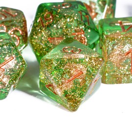 UDIXI 7 Die Polyhedral Dice Set D&D with Anchor Inclusion, Sequins DND Dice for Dungeons and Dragons RPG and Other Tabletop Games