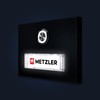 Metzler Doorbell in anthracite, interchangeable name plate, powder-coated in RAL