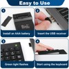 Number Pad Wireless Numeric Keypad 18 Key Portable with 2.4G