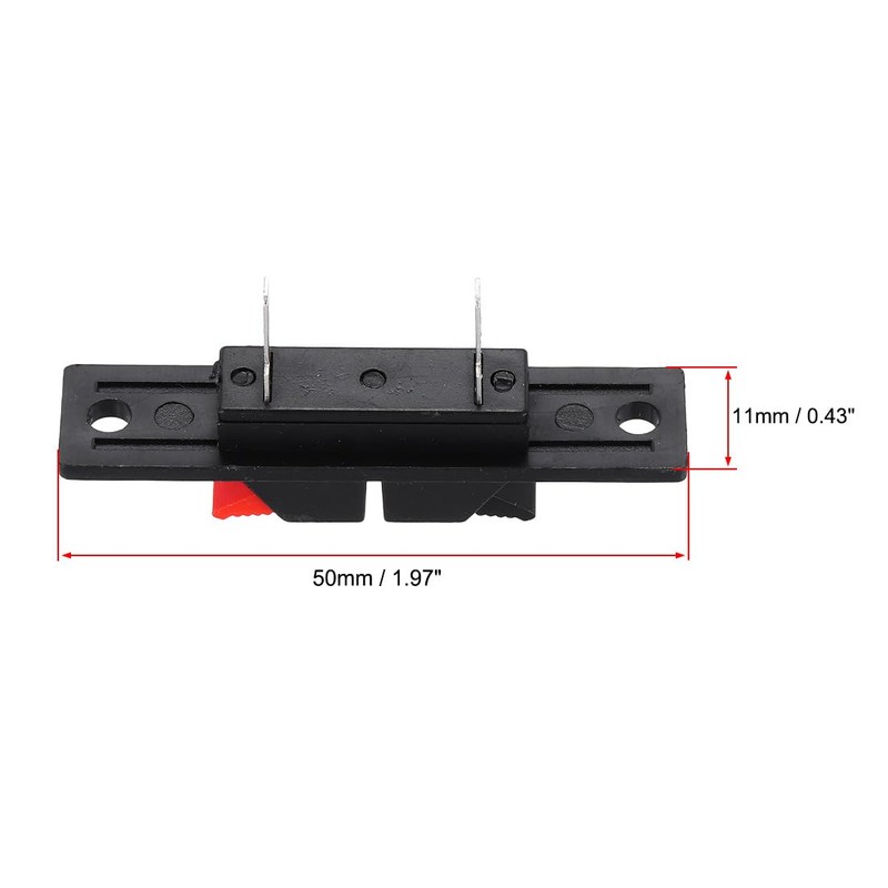 sourcing map 2 Ways Spring Speaker Terminal Clip Push Release