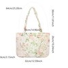 Floral Quilted Cotton Shoulder Bag for Women Medium Size Handbag