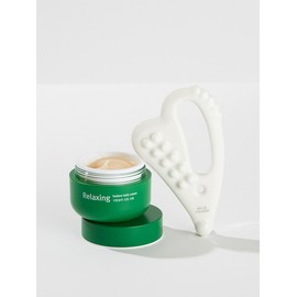 [Set] Slim face circulation lymph management ceramic gua sha (white) + Western Songak soothing cream / [세트] 슬림 페이스 순환림프관리 세라믹 괄사(화이트)+서양송악 진정크림