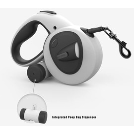 HCY&WLD Poop Bag Holder with 1 Roll Waste Bag - Perfect Match HCY&WLD Upgrade Retractable Dog Leash