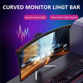Curved Monitor Light Bar, 3 Color Monitor Led Lights(3200k, 4500k, 6900k) with Touch Control, Timing, Dimmable RGB Monitor Light Bar for Gaming and Office