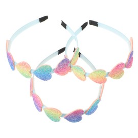Vaguelly 3pcs Colorful Sequin Heart Headbands Sparkly Hair Accessories for Parties Festivals and Cosplay Lightweight Comfortable and Eye-catching Hair Bands for Ages