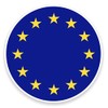 2 x 10cm/100mm EU Europe Flag Map WINDOW CLING STICKER