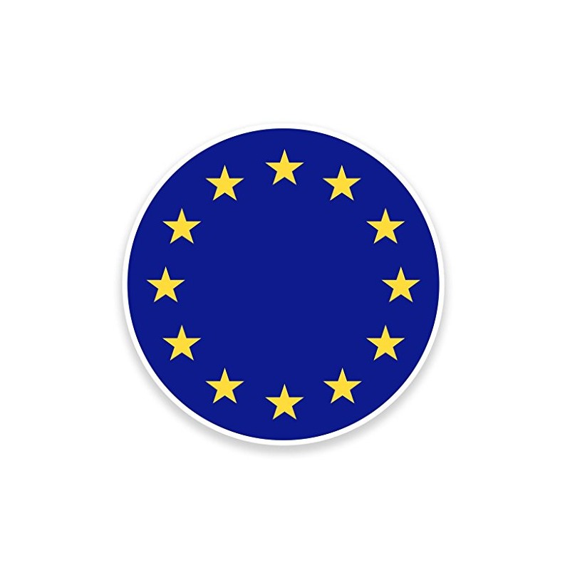 2 x 10cm/100mm EU Europe Flag Map WINDOW CLING STICKER
