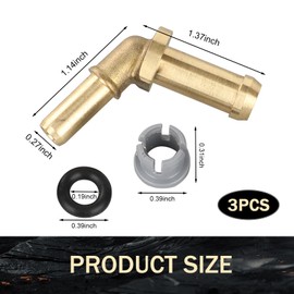 Anyhut 3 PCS Thermostat Water Outlet Connector Kit, LR049990 Car Thermostat Outlet Hose Connector, Compatible with Land Rover Sport, Discovery, Range Rover, Jaguar XJ, XF, XK, F-Pace, Velar (Gold)
