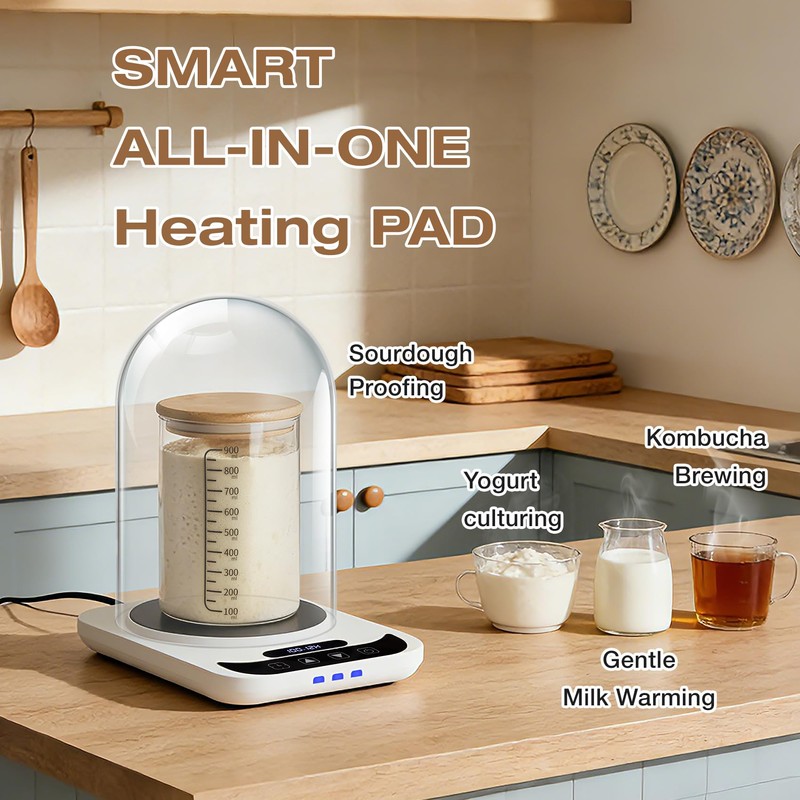 Sourdough Starter Warmer with Dome, Bread Starter Warmer with Precise