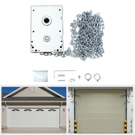 TBVECHI Garage Door Chain Hoist, Universal 4:1 Heavy Duty Garage Door Jackshaft Chain Hoist Reduction Gear Drive for Roll Up Garage Door Opener