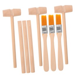 Toyvian 3 Sets of Archaeological Tools Children's Digging Tools Children's Hammer Dinosaur Excavation Set Grave Brush Set for Digging Gemstones Chisel Hammer Metal Wood Toddler