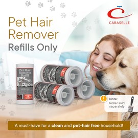 CARASELLE Pet Hair Remover Refills only no handles - Lint Rollers for Pet Hair, Sticky Roller for Clothes Pet Hair Remover Washing machine, Dog Hair Remover Cat Hair Roller Lint Roller Refills