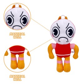 Ajuanbazha Dandy Horror Game Plush Toy, 30 cm Dandy's World Plush Toy, Soft and Cute Stuffed Toy for Boys and Girls (Fish Head)