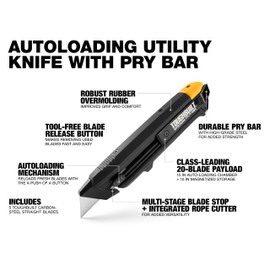 ToughBuilt Auto-loading Utility Knife with Pry Bar - TB-H4-10-A