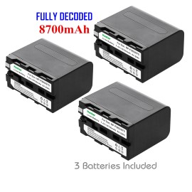For Sony Kastar Battery Charger Sony DCR-TR7000 DCR-TRV7 DCR-TRV9 TRV110 TRV120 TRV130 - 3 Batteries