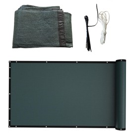 Balcony Privacy Screen,150g/m² Privacy Netting, Weatherproof HDPE Privacy Protector Balcony Cover for Small Swimming Pools Gardens Backyard Deck Patio Balcony Fence Porch (Green, 0.9m*5m)